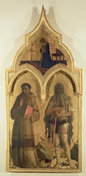 SS. Franziskus und Onuphrius, Seitenpaneel aus Die Madonna und das Kind mit dem Heiligen Dreifaltigkeits-Tabernakel, ca. 1430
